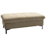 HOCKER in Textil Beige  - Beige/Schwarz, Design, Textil (124/46/68cm) - Xora