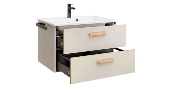 WASCHTISCHKOMBI 78 cm  - Kaschmir/Eichefarben, MODERN, Holz/Holzwerkstoff (78cm) - Dieter Knoll