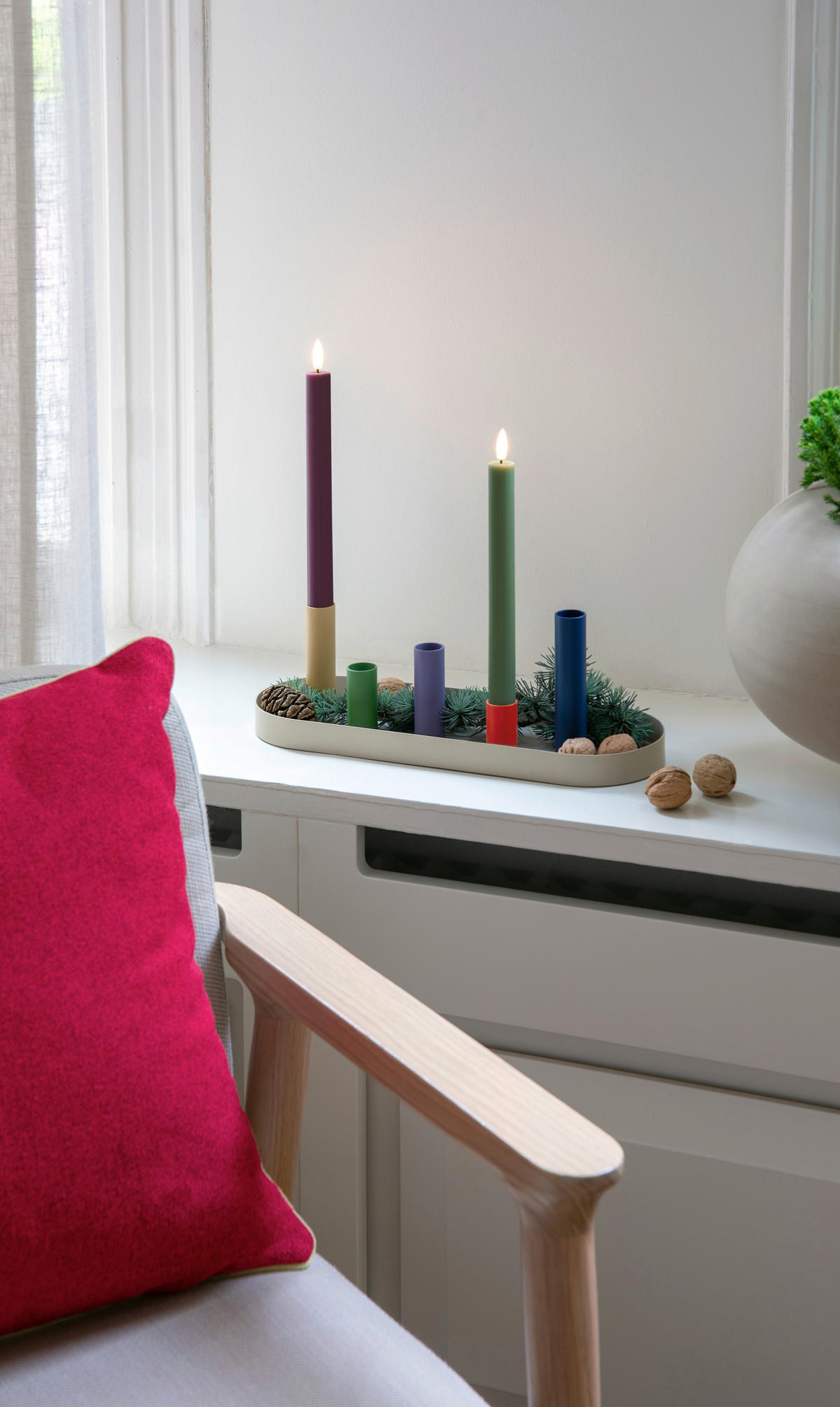 KERZENHALTER - Multicolor, Basics, Metall (36/12/2,5cm)