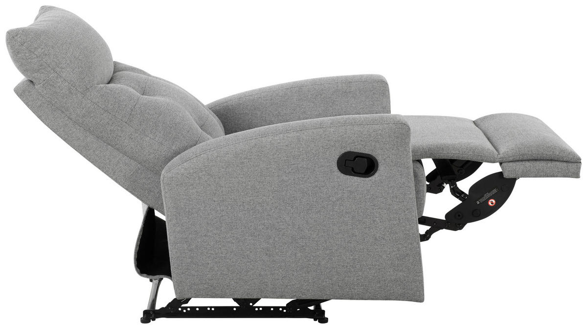 SITZGARNITUR Mikrofaser Grau  - Schwarz/Grau, Design, Textil/Metall - Livetastic