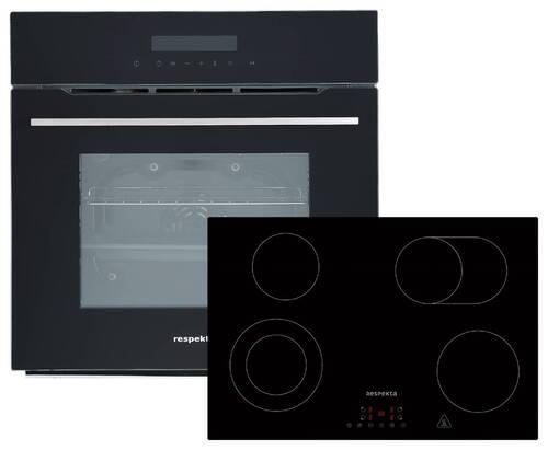 BACKOFENSET PyroSet97700  - Schwarz, Trend, Glas/Kunststoff (59,5/59/54,2cm) - Respekta