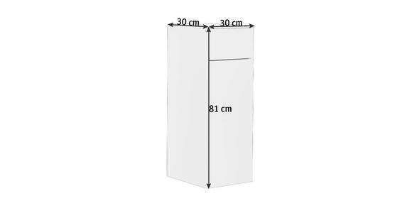 MIDISCHRANK 30/81/30 cm - Weiß, Design, Glas/Holzwerkstoff (30/81/30cm) - Dieter Knoll