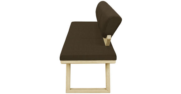 SITZBANK Webstoff Braun - Eichefarben/Braun, Natur, Holz/Textil (190/81/56cm) - Linea Natura