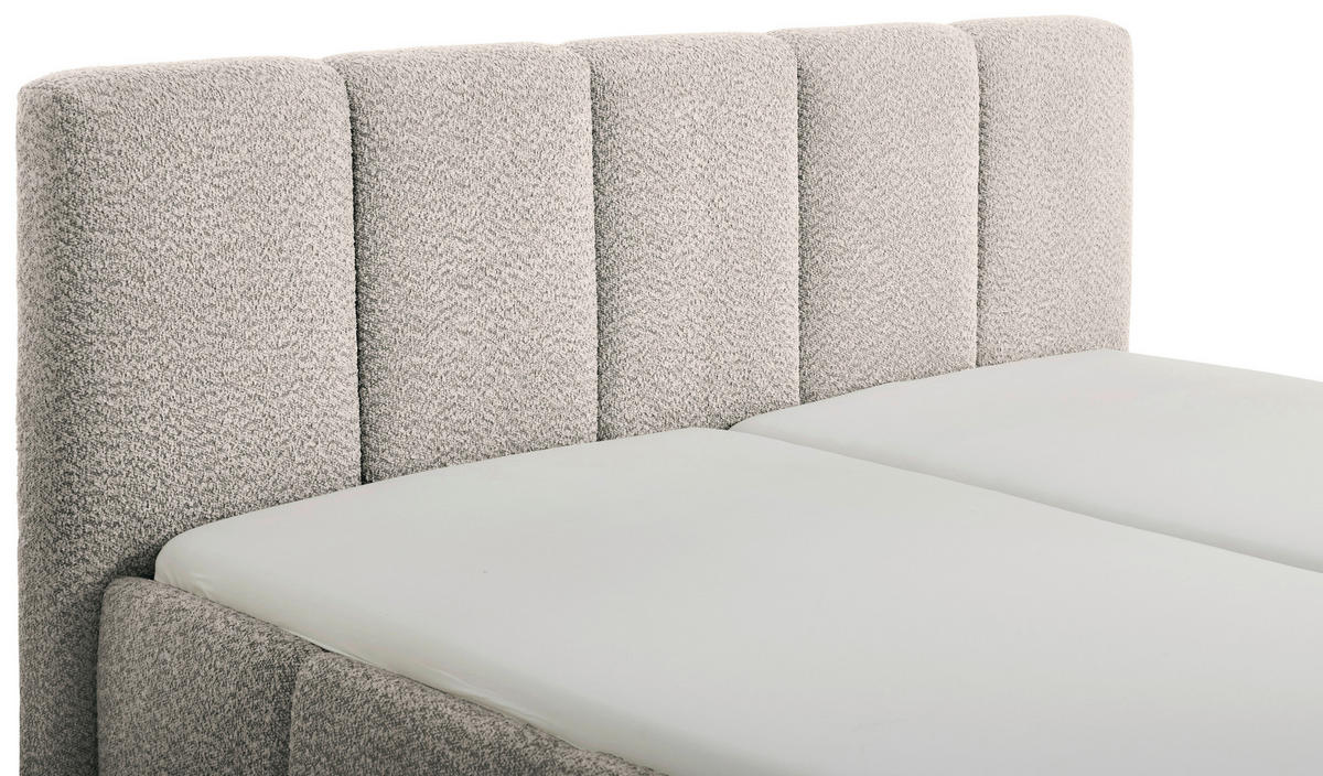 POLSTERBETT 180/200 cm  in Grau  - Schwarz/Grau, Design, Holz/Textil (180/200cm) - Xora