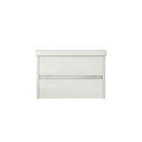 MOSDÓSZEKRÉNY MOSDÓVAL  - magasfényű fehér/fehér, Basics, faalapú anyag/kerámia (80/50/46cm) - Welnova