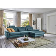 ECKSOFA  in Echtleder Blau  334/176 cm  - Blau/Schwarz, Design, Leder/Metall (334/176cm) - Dieter Knoll