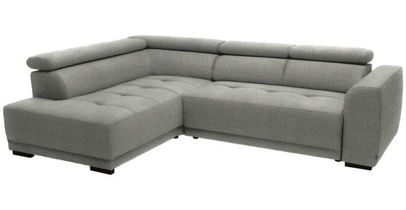 ECKSOFA in Struktur Greige 205/284 cm - Greige/Schwarz, Design, Kunststoff/Textil (205/284cm) - Xora