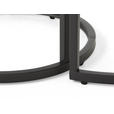 BEISTELLTISCHSET rund Eichefarben  - Eichefarben/Schwarz, Basics, Holzwerkstoff/Metall (40-60/40-60/45-50cm) - Xora