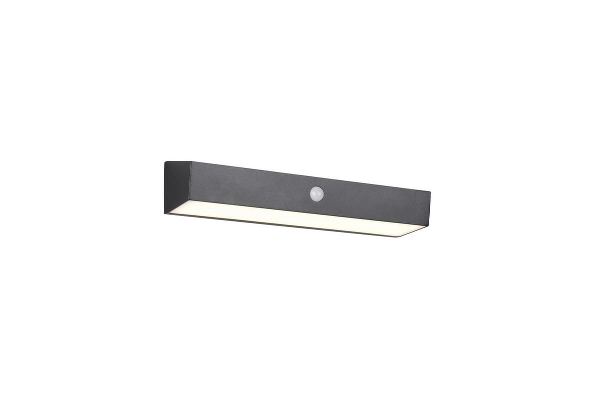 VÄGGLAMPA FÖR UTOMHUS - svart, Klassisk, plast (30,5/6/9,5cm)