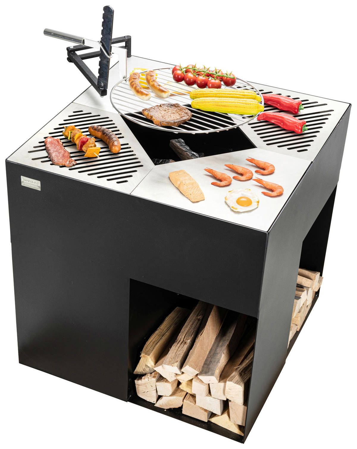 FEUERSTELLE  - Schwarz, Design, Metall (75/75/75cm) - Nouvel