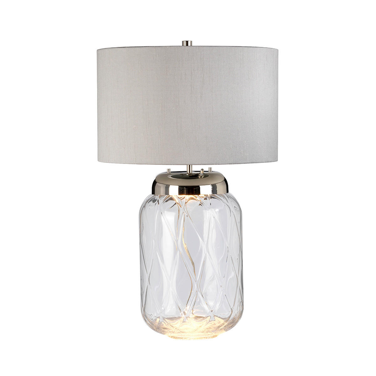 BORDSLAMPA Elstead Sola 41/67.5 cm   - klar/nickelfärgad, Design, metall/glas (41/67.5cm) - Elstead Lighting