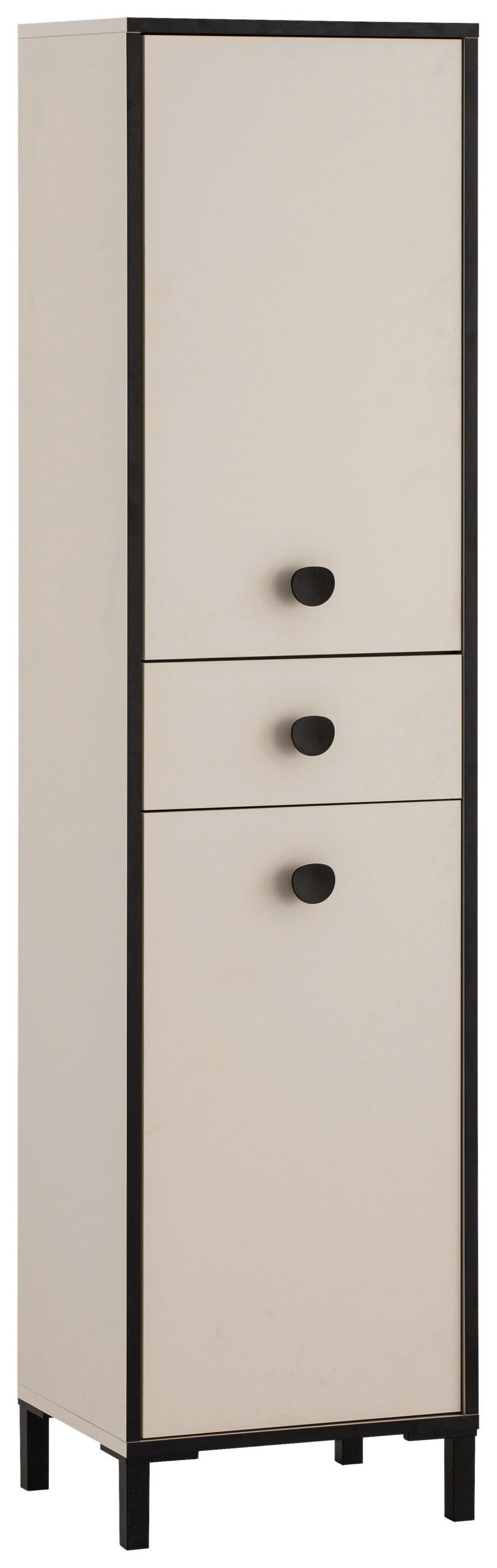 HOCHSCHRANK 40,3/163,3/33,0 cm  - Beige/Creme, MODERN, Holzwerkstoff/Metall (40,3/163,3/33,0cm) - MID.YOU