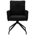ARMLEHNSTUHL  Sitzfläche 180° drehbar Mikrofaser  - Schwarz, Design, Textil/Metall (60/90/68cm) - Carryhome