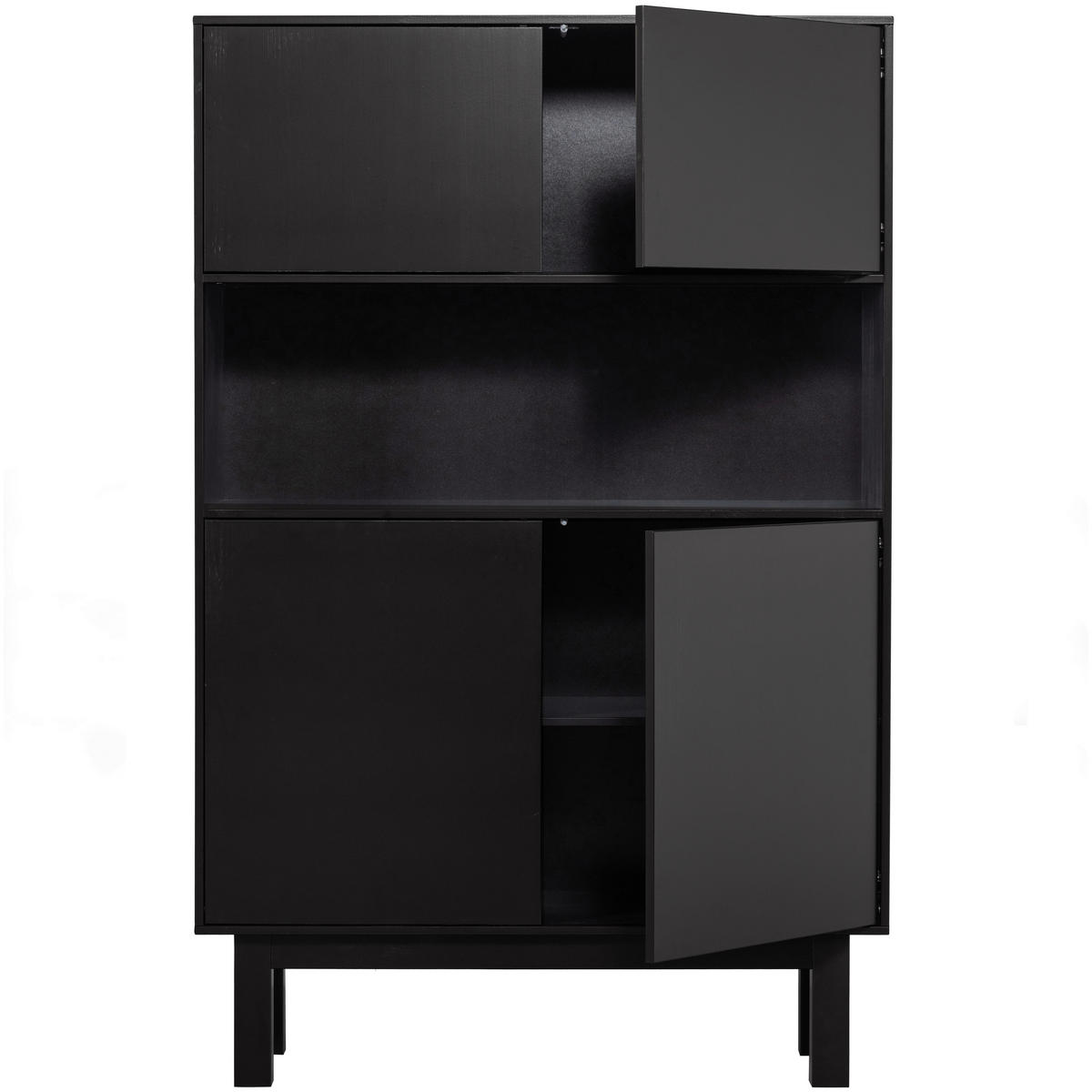 BUFFET 110/170/40 cm  in Schwarz  - Schwarz, Design, Holz (110/170/40cm) - Livetastic