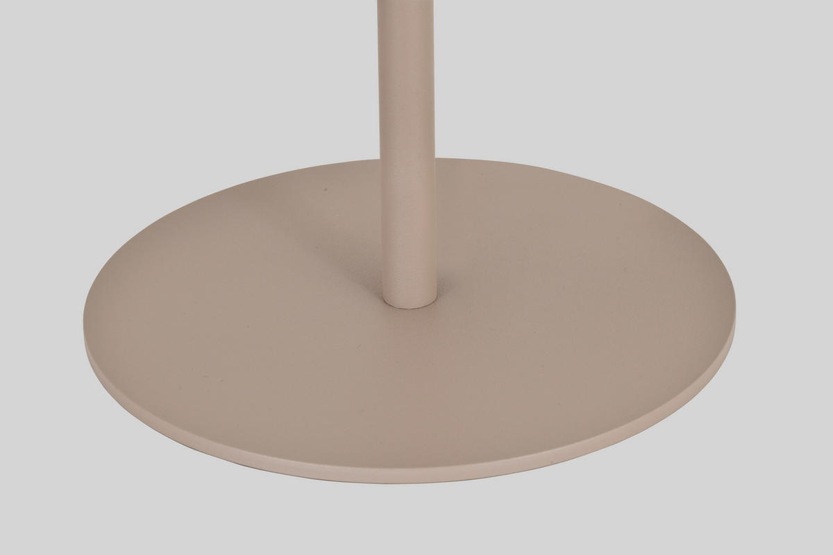 LED-TISCHLEUCHTE Biarritz 24/42/15 cm  - Sandfarben/Schwarzchrom, Design, Kunststoff/Metall (24/42/15cm)