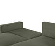 ECKSOFA in Feincord Olivgrün - Schwarz/Olivgrün, KONVENTIONELL, Kunststoff/Textil (242/151cm) - Carryhome