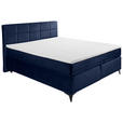 BOXSPRINGBETT 180/200 cm,  in Blau  - Blau/Schwarz, Design, Holzwerkstoff/Kunststoff (180/200cm) - Xora