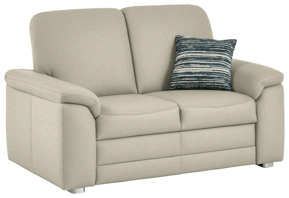 2-SITZER-SOFA Chenille Silberfarben  - Silberfarben/Alufarben, Konventionell, Textil/Metall (156/96/89cm) - Beldomo Comfort