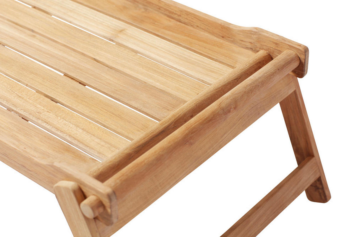 SERVIERTABLETT     - Naturfarben/Teakfarben, Design, Holz (58/23/36cm) - Livetastic