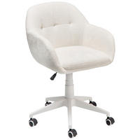 DREHSTUHL Bouclé Weiß  - Weiß, LIFESTYLE, Kunststoff/Textil (57/82-92/60cm) - MID.YOU