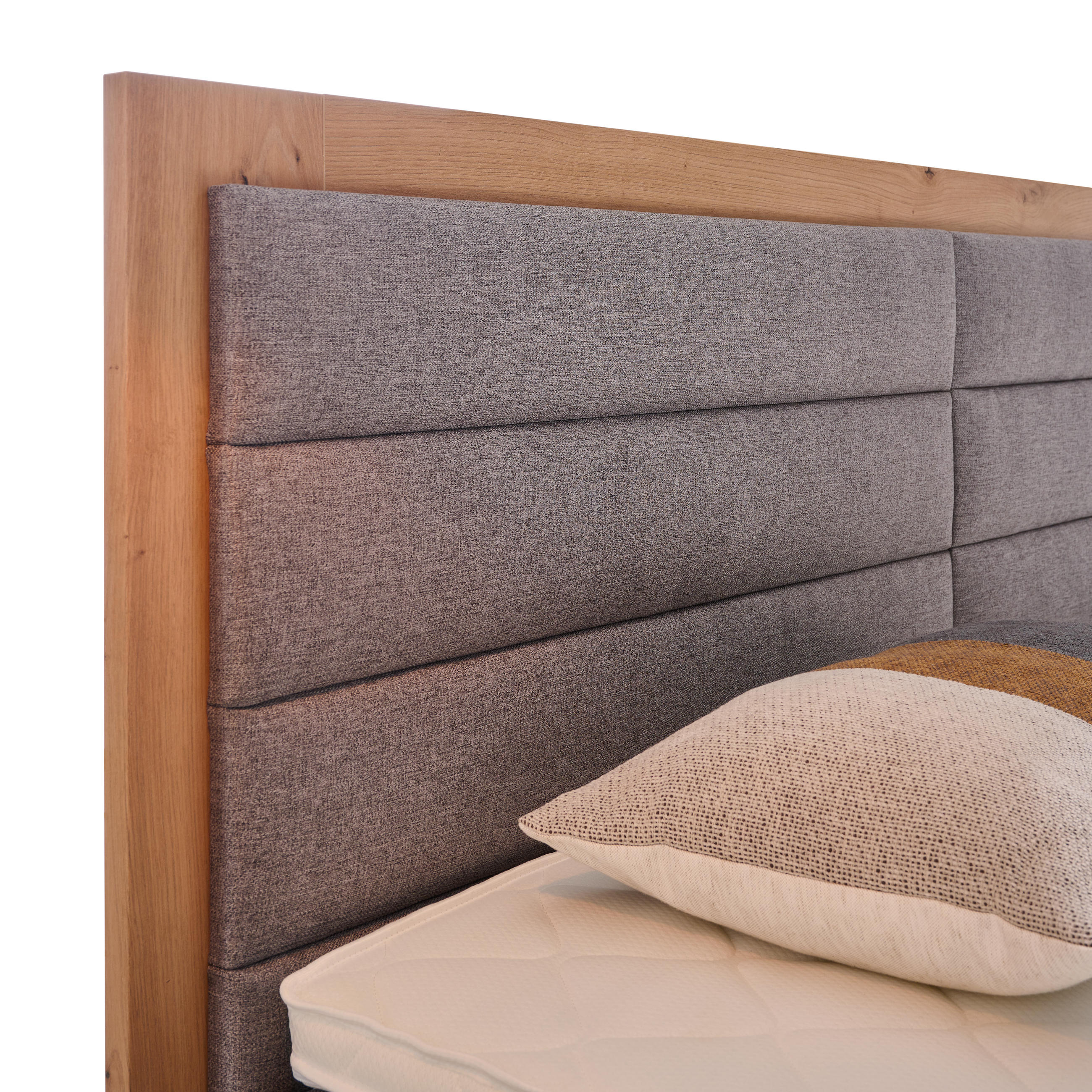 BOXBETT 180/200 cm  in Eiche Artisan, Grau  - Eiche Artisan/Grau, KONVENTIONELL, Holz/Holzwerkstoff (180/200cm) - Carryhome