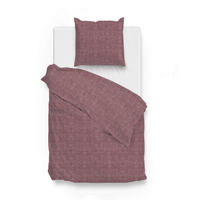 BETTWÄSCHE Lino Renforcé 155/220 cm  - Weinrot, Basics, Textil (155/220cm)