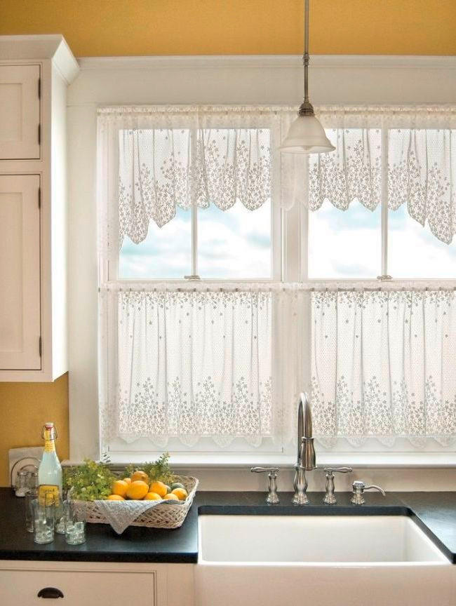 KRATKA TRANSPARENTNA ZAVESA  - Konvencionalno, tekstil (60cm)