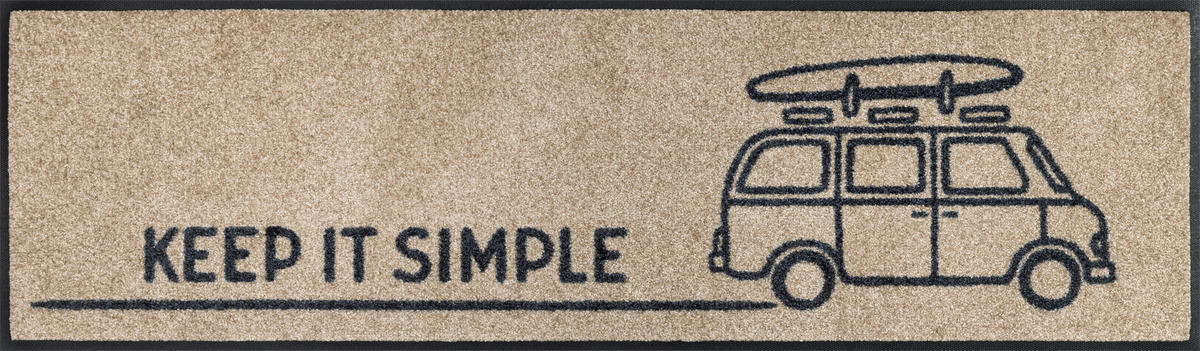 BĚHOUN, 35/120 cm, béžová - béžová, Konvenční, textil/plast (35/120cm) - wash+dry