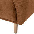 ECKSOFA Rostfarben Flachgewebe  - Rostfarben/Buchefarben, KONVENTIONELL, Holz/Textil (144/230cm) - Carryhome