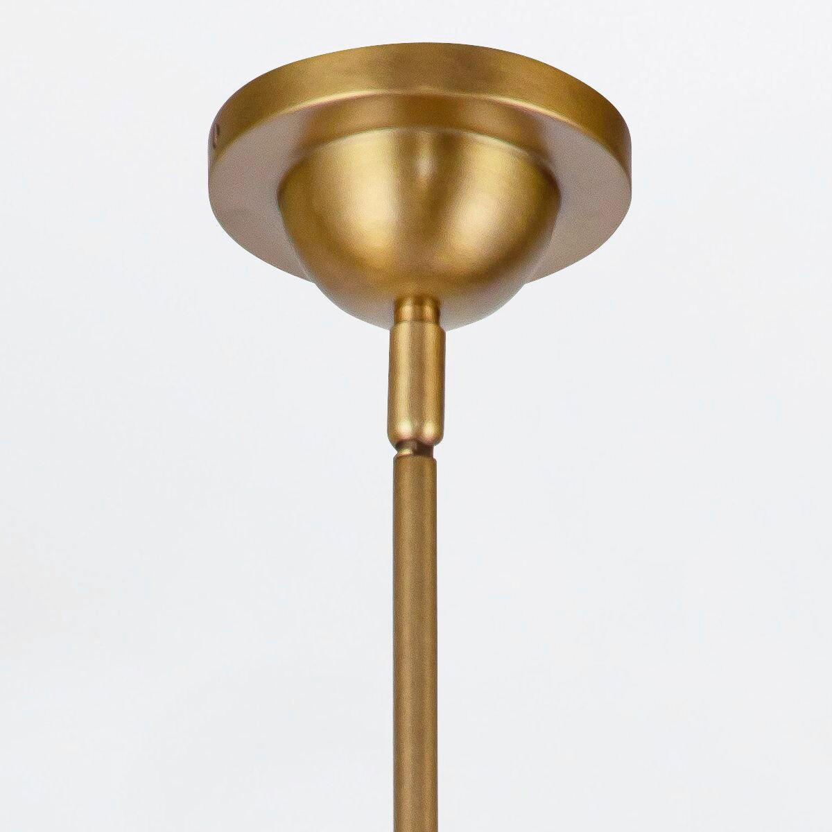 HÄNGELEUCHTE 32,4/41,7 cm  - Messingfarben/Weiß, Natur, Glas/Holz (32,4/41,7cm) - Elstead Lighting
