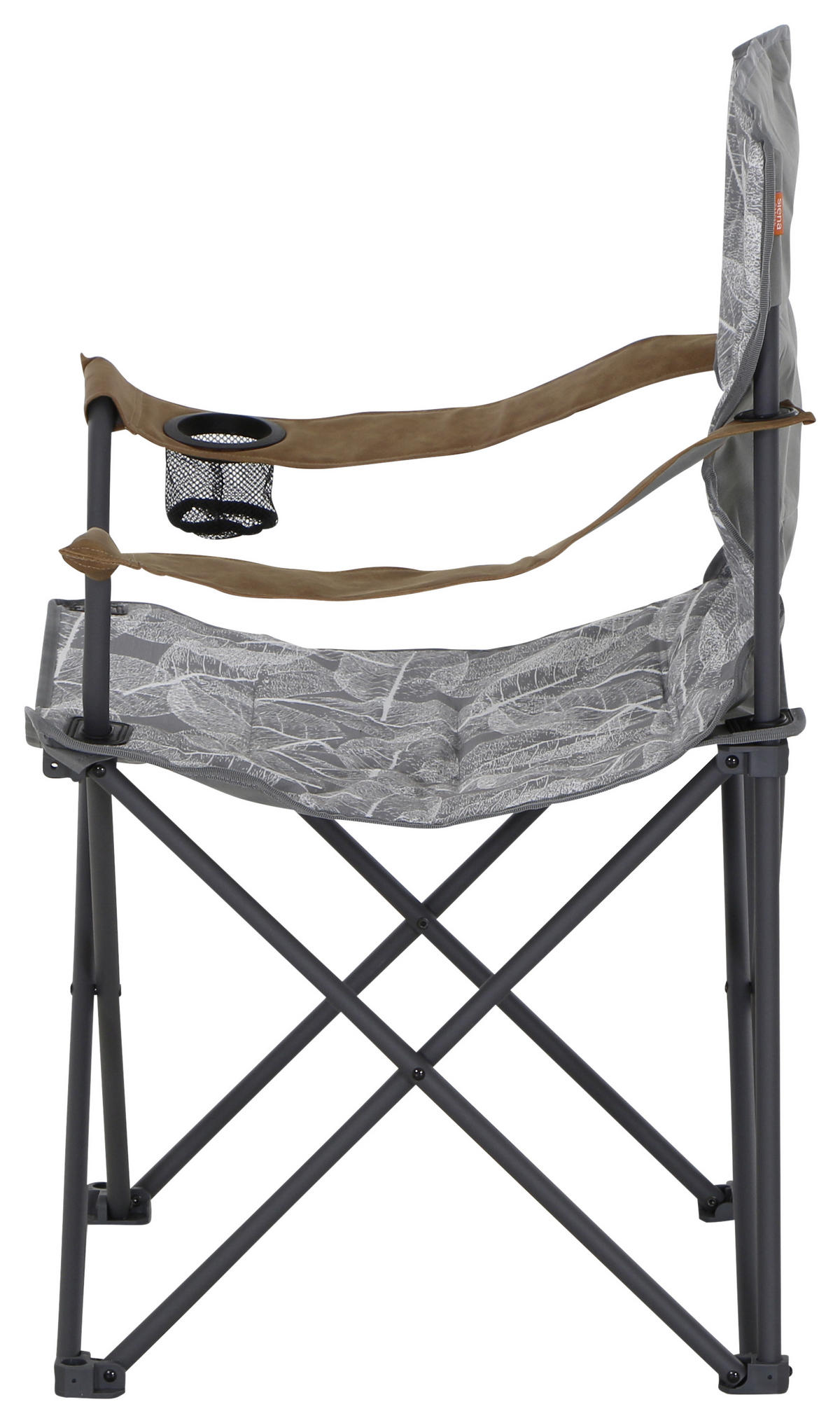 CAMPINGSESSEL - Anthrazit/Grau, KONVENTIONELL, Textil/Metall (90/96/61cm) - Siena Garden