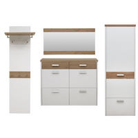 GARDEROBE 4-teilig  in 270/200/32 cm  - Eichefarben/Weiß, Design, Holz/Holzwerkstoff (270/200/32cm) - Dieter Knoll