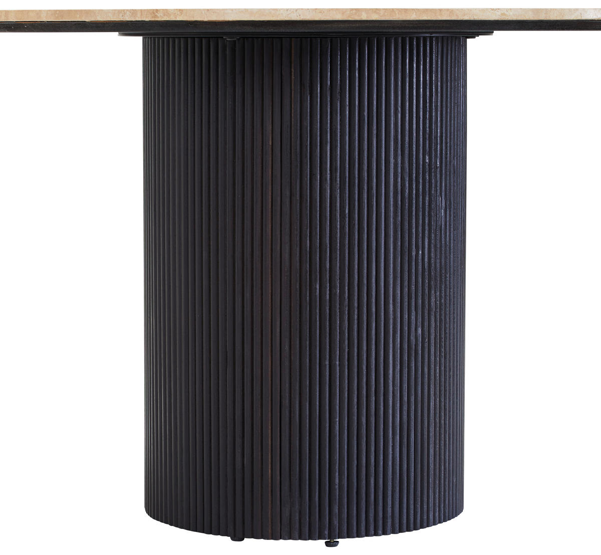 ESSTISCH in Holz, Stein 120/120/76 cm  - Beige/Schwarz, MODERN, Holz/Stein (120/120/76cm) - Livetastic