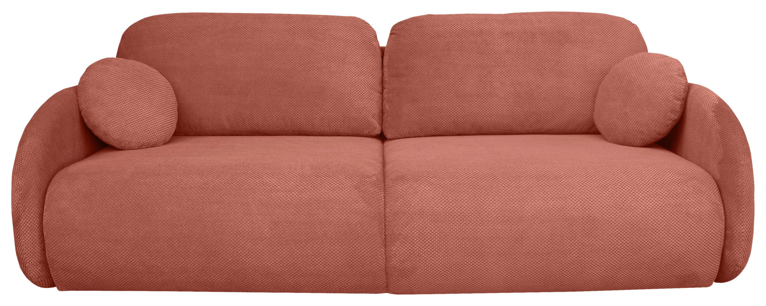 SCHLAFSOFA Chenille Altrosa  - Schwarz/Altrosa, KONVENTIONELL, Kunststoff/Textil (222/90/100cm) - Carryhome