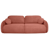 SCHLAFSOFA Chenille Altrosa  - Schwarz/Altrosa, KONVENTIONELL, Kunststoff/Textil (222/90/100cm) - Carryhome