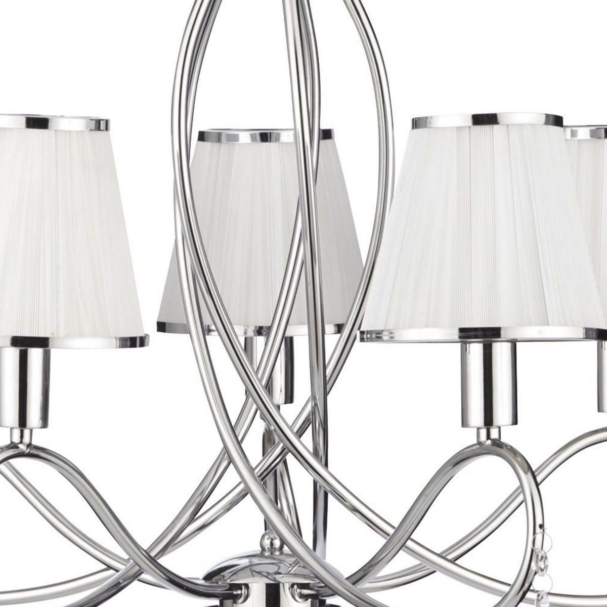 Lampă suspendată - alb, Basics, metal/textil (55/120/59cm)