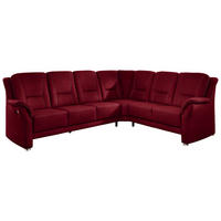 ECKSOFA in Mikrofaser Hellrot  275/223 cm  - Hellrot/Beige, KONVENTIONELL, Textil/Metall (275/223cm) - Beldomo Comfort