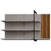 WANDBOARD  133/75/28 cm  - Greige/Nussbaumfarben, Design, Holz/Holzwerkstoff (133/75/28cm) - Moderano