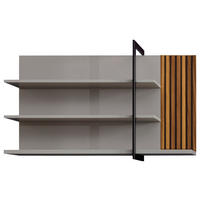 WANDBOARD  133/75/28 cm  - Greige/Nussbaumfarben, Design, Holz/Holzwerkstoff (133/75/28cm) - Moderano