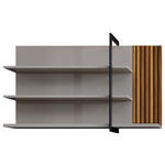 WANDBOARD  133/75/28 cm  - Greige/Nussbaumfarben, Design, Holz/Holzwerkstoff (133/75/28cm) - Moderano