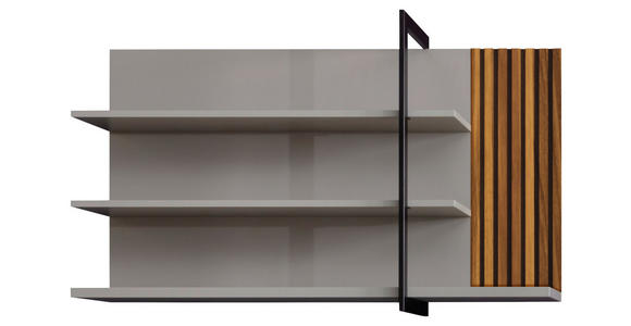 WANDBOARD 133/75/28 cm - Greige/Nussbaumfarben, Design, Holz/Holzwerkstoff (133/75/28cm) - Moderano