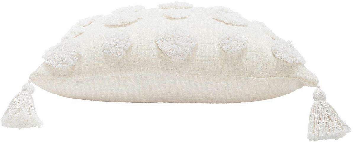 KISSENHÜLLE Pom 45/45 cm  - Weiß, Basics, Textil (45/45cm) - Svanefors