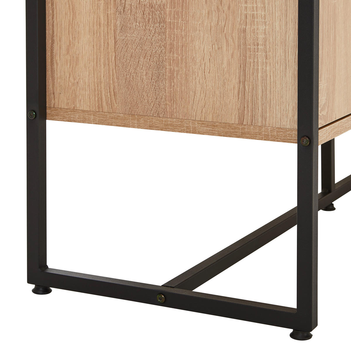 SIDEBOARD  in 180/75/41 cm  - Schwarz/Sonoma Eiche, MODERN, Holzwerkstoff/Metall (180/75/41cm) - Novel