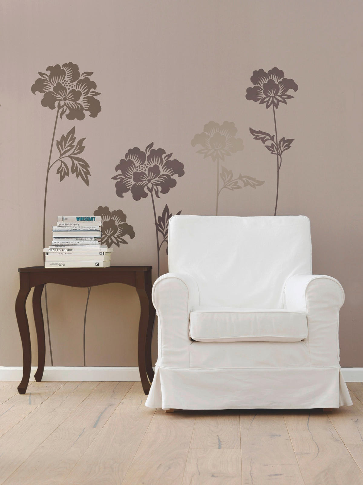DEKORSTICKERS 100/70 cm     - klar/taupe, Natur, plast (100/70cm) - Komar