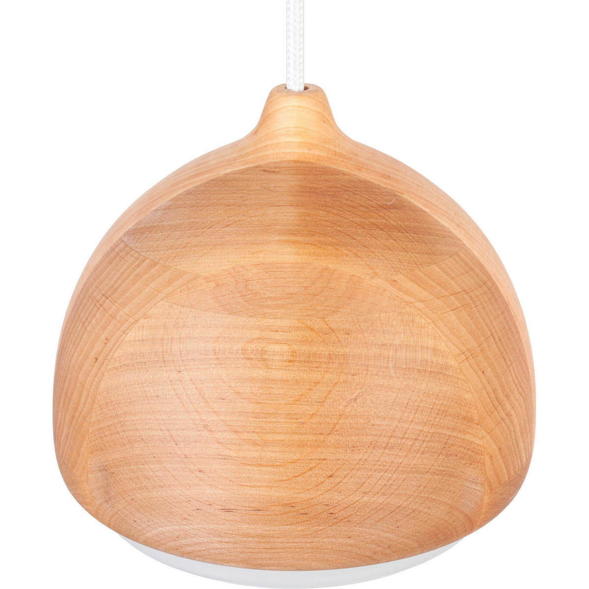 HÄNGELEUCHTE Acorn 17.5/90-140 cm  - Erlefarben/Weiß, Natur, Holz (17.5/90-140cm)