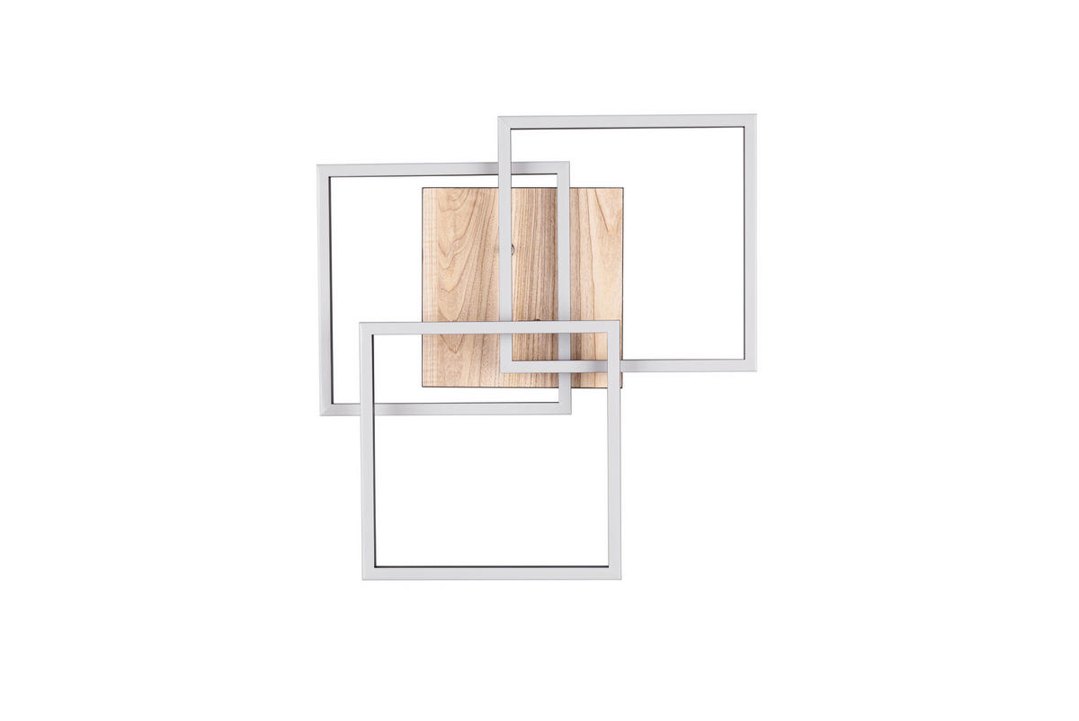 LED-DECKENLEUCHTE    39/42/10 cm  - Braun, Modern, Kunststoff (39/42/10cm)