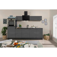 KÜCHENBLOCK 270 cm   in Grau, Eichefarben  - Edelstahlfarben/Eichefarben, Basics, Holzwerkstoff/Metall (270cm) - Respekta