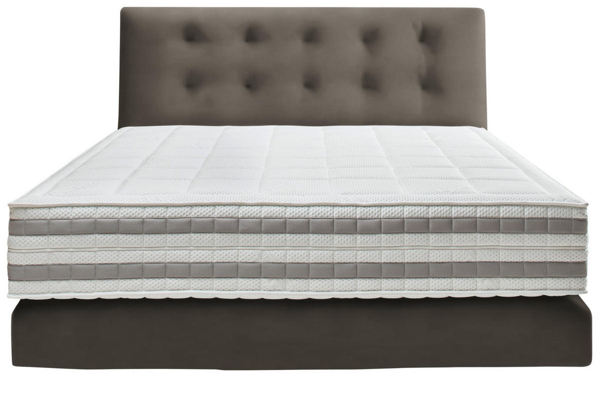 BOXSPRINGBETT 180/200 cm  in Taupe  - Taupe, KONVENTIONELL, Holz/Textil (180/200cm) - Dieter Knoll