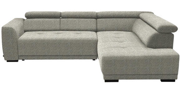 ECKSOFA  in Struktur Creme  284/205 cm  - Creme/Schwarz, Design, Kunststoff/Textil (284/205cm) - Xora
