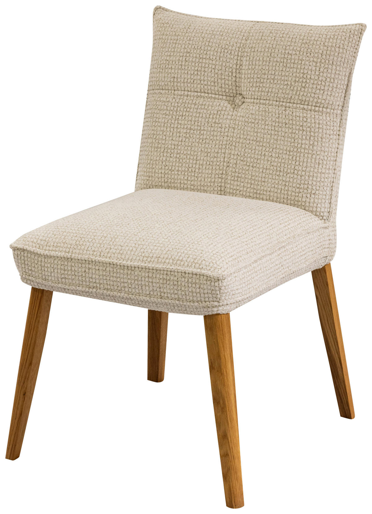 STUHL   Webstoff  Eichefarben, Beige  - Eichefarben/Beige, Design, Holz/Textil (47/85/62cm) - Valdera
